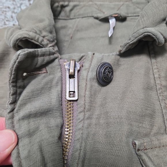 Free People Woman's Size Small Petite Military Style Utility Jacket Green‎ - Picture 6 of 11